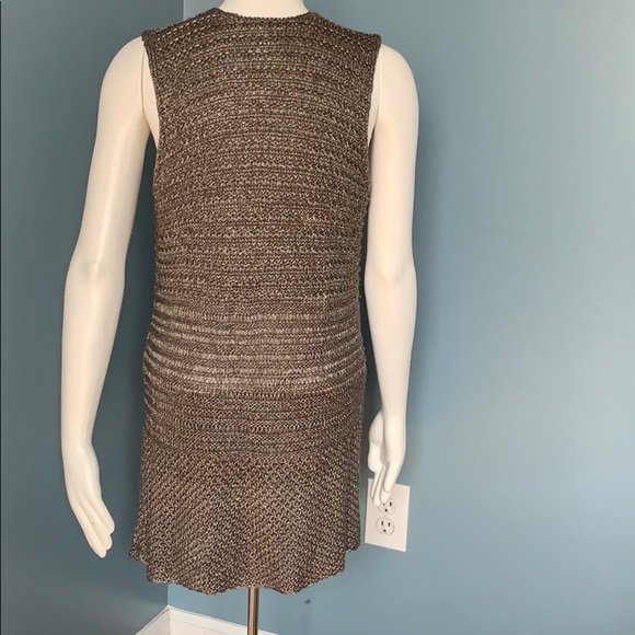 Chico’s Metallic Open Cardigan Sweater Vest size 1 - Picture 3 of 5
